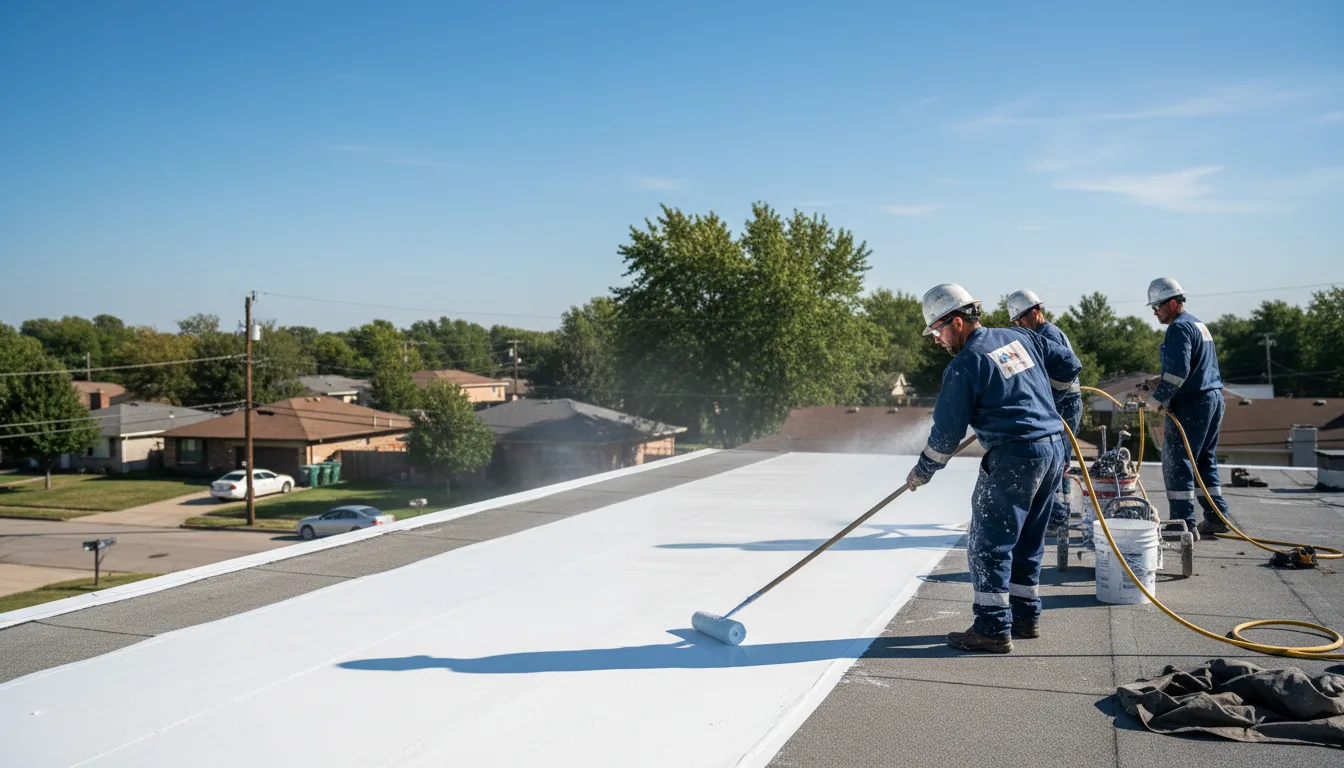 Commercial roof coating in Yorkville, IL near me